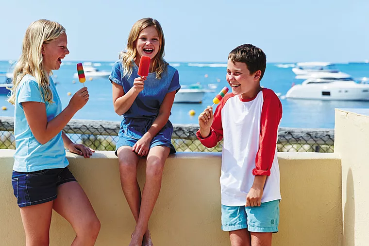 Kids enjoying lollies rottnest