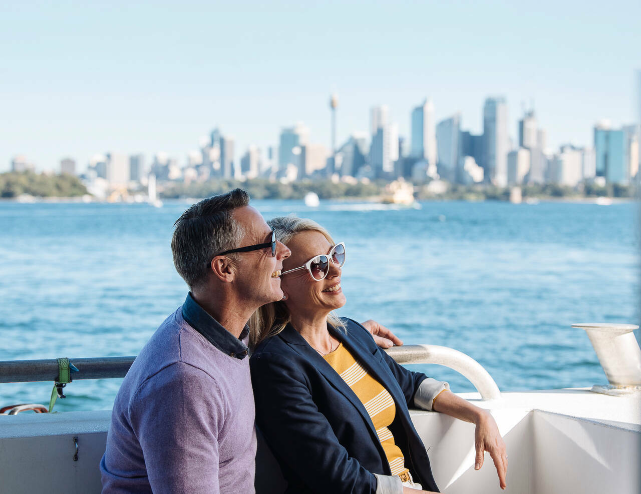Happy couple enjoying sights of Sydney