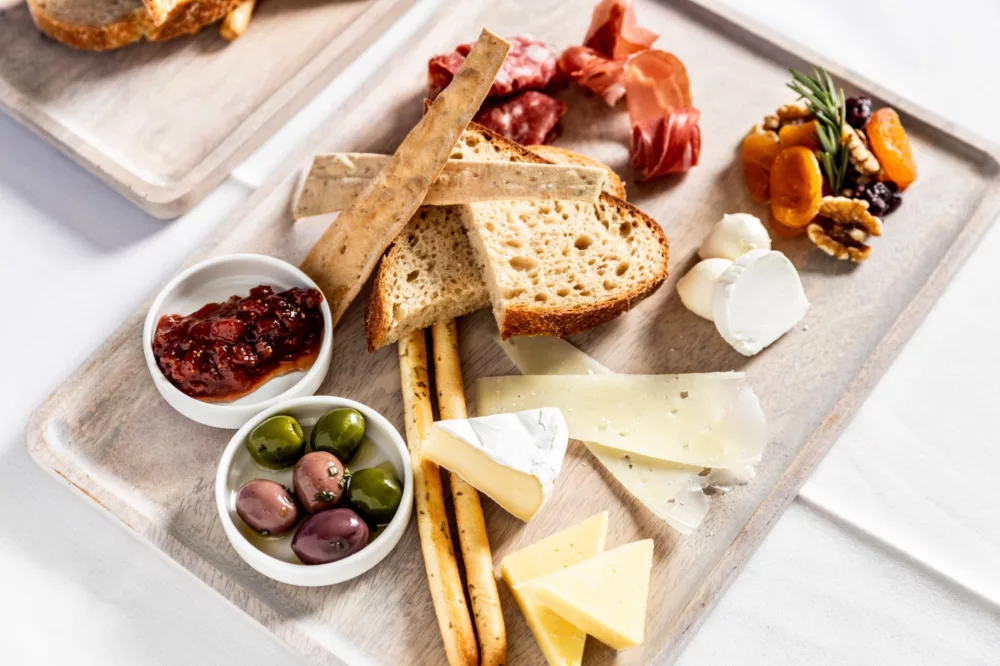 Charcuterie board plate casual tapas bar food menu