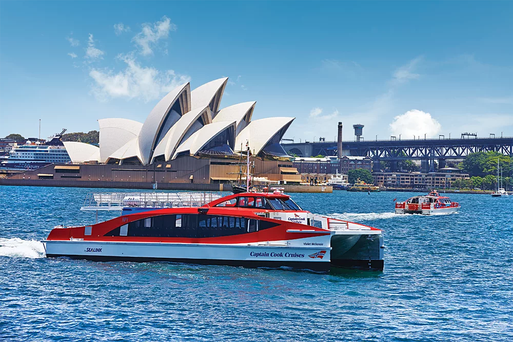 Rocket 2 decks ferry sightseeing boat Hop On Hop Off during the day