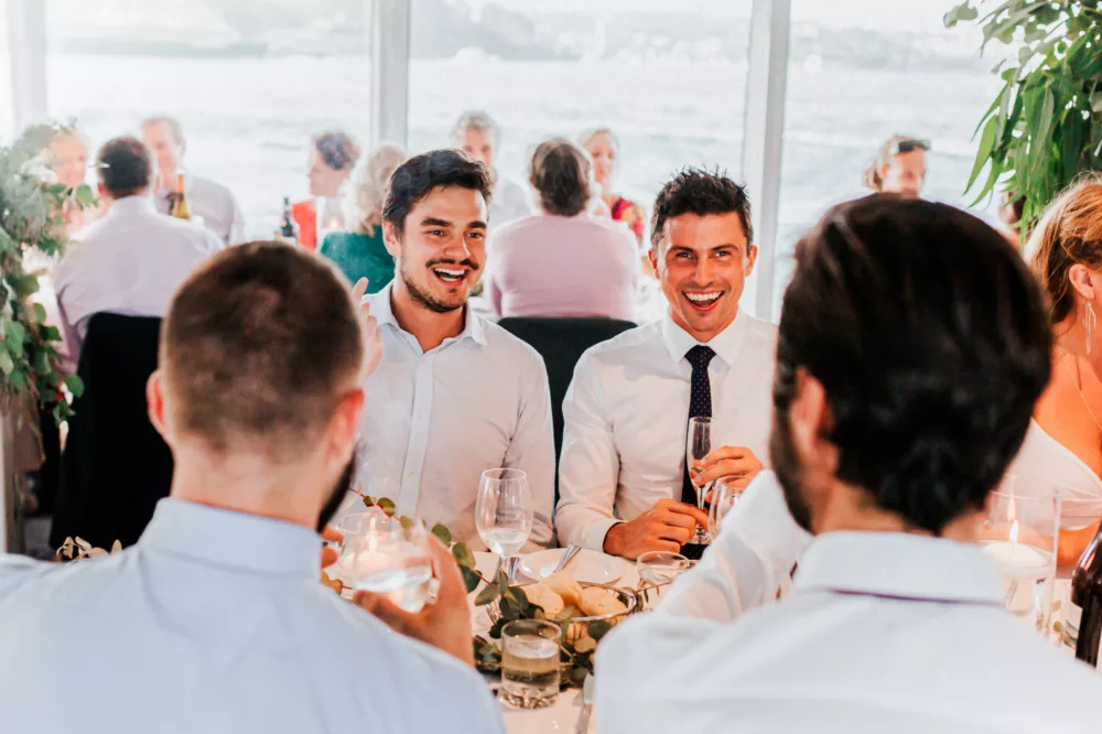 Wedding special occasion dining charter smart casual decorations onboard Captain Cook 3