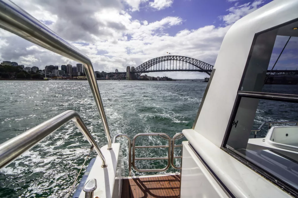 Sydney Crystal charter boat catamaran harbour bridge