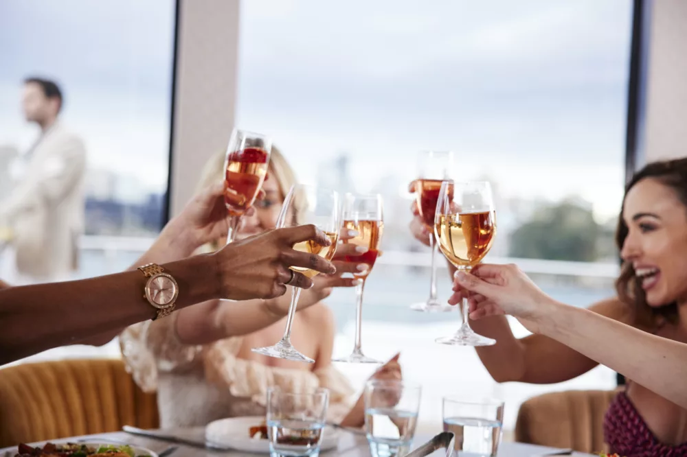 JX The Jackson group cheers drinks