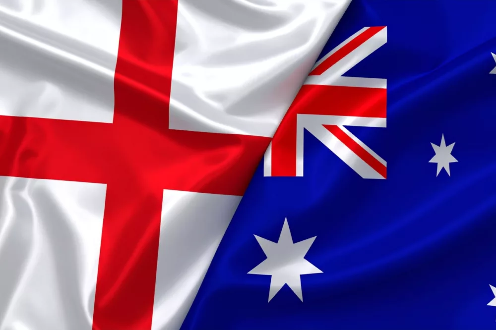 England Australia flag 5935 ST