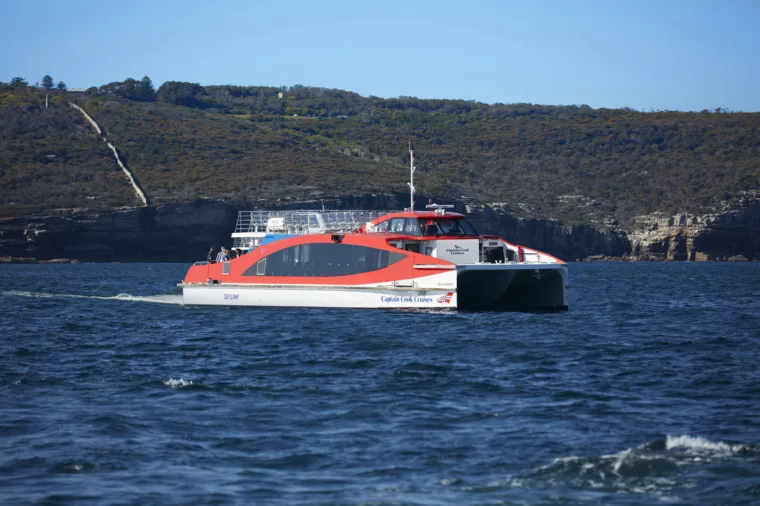 Rocket 2 decks ferry past the Heads boat exterior charter fleet Mary Reibey