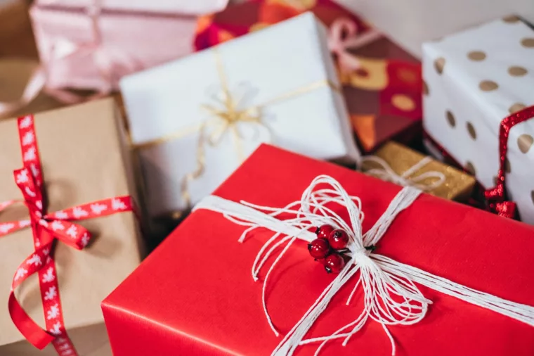 Christmas gifts vouchers close up non-ccc stock