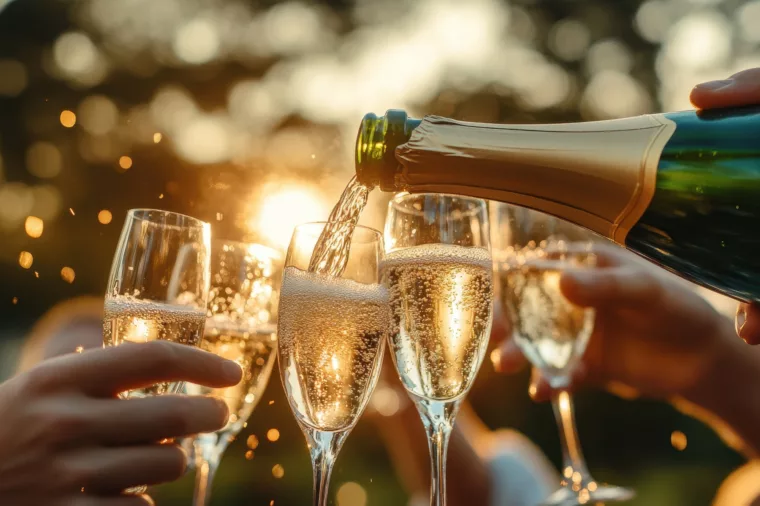 Group celebration champagne wine cheers 2713 ST