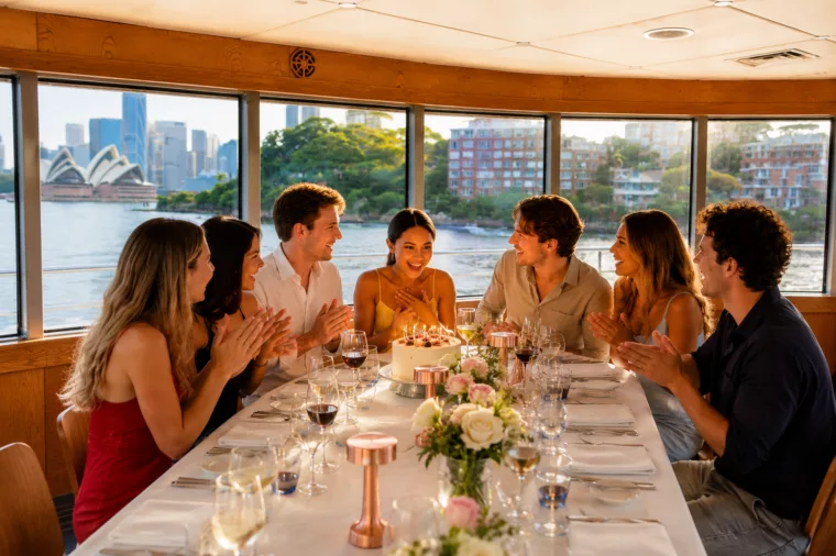 Celebrating in Sydneys vibrant harbor setting