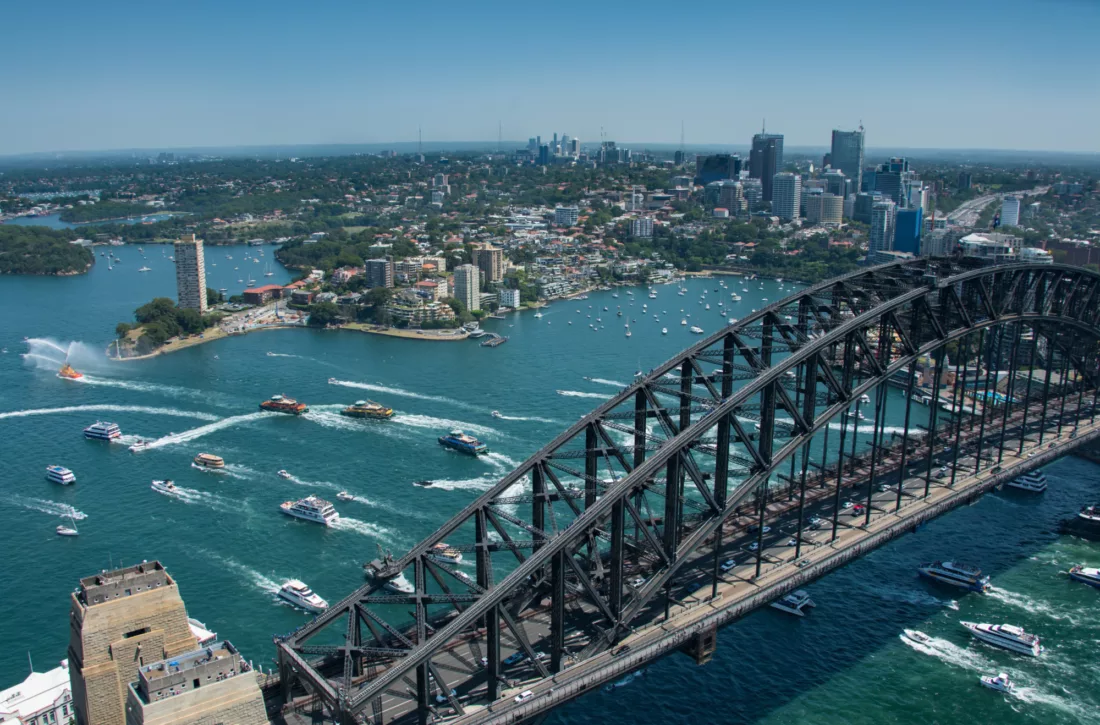 Ferrython Australia Day aerial shot with Harbour Bridge special event non-ccc dnsw