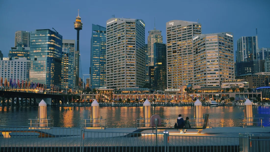 Darling Harbour from pyrmont at sunset sightseeing Hop On Hop Off non-ccc unsplash