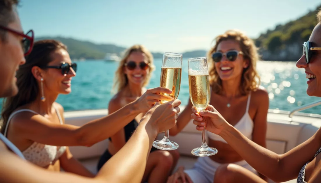 Group ladies wine cheers deck 0266 ST