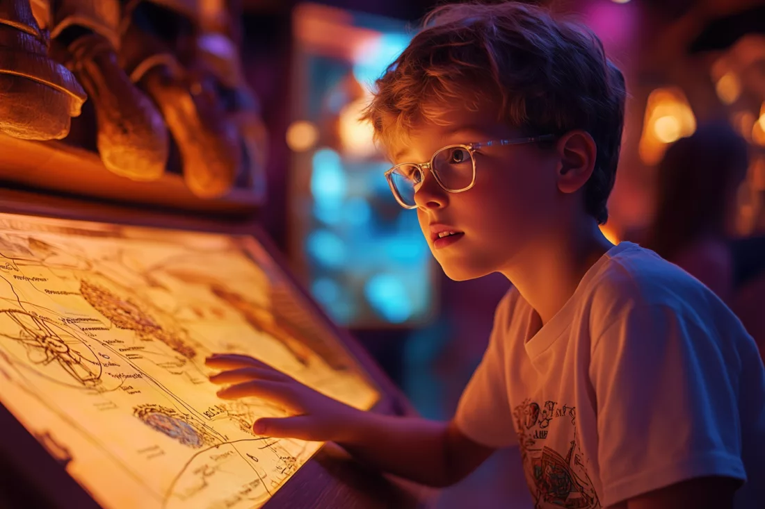 Children exploring a display of ancient maritime navigation tools, learning about early seafaring techniques in a pastel-lit anthropology museum exhibit, in the style of a Pixar character on a pastel background. This full-body portrait captures his vibrant personality through bright colors and playful expressions. ultra-realistic, shot on a Sony A7III, high quality --ar 3:2 --style raw --stylize 250 --v 6.1 Job ID: cb47ae0d-7190-4834-a51b-b170dc4bd7a8