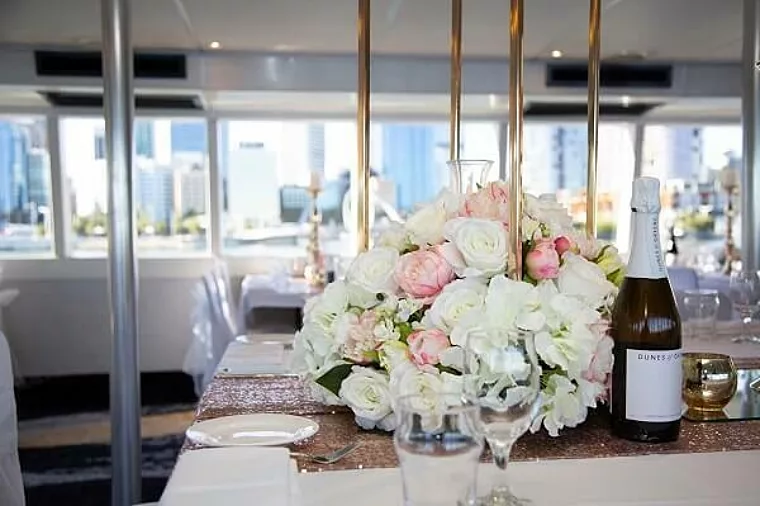 Wedding charters boat interior