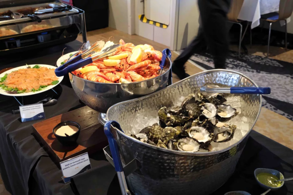 Oysters and prawns on Christmas cruise