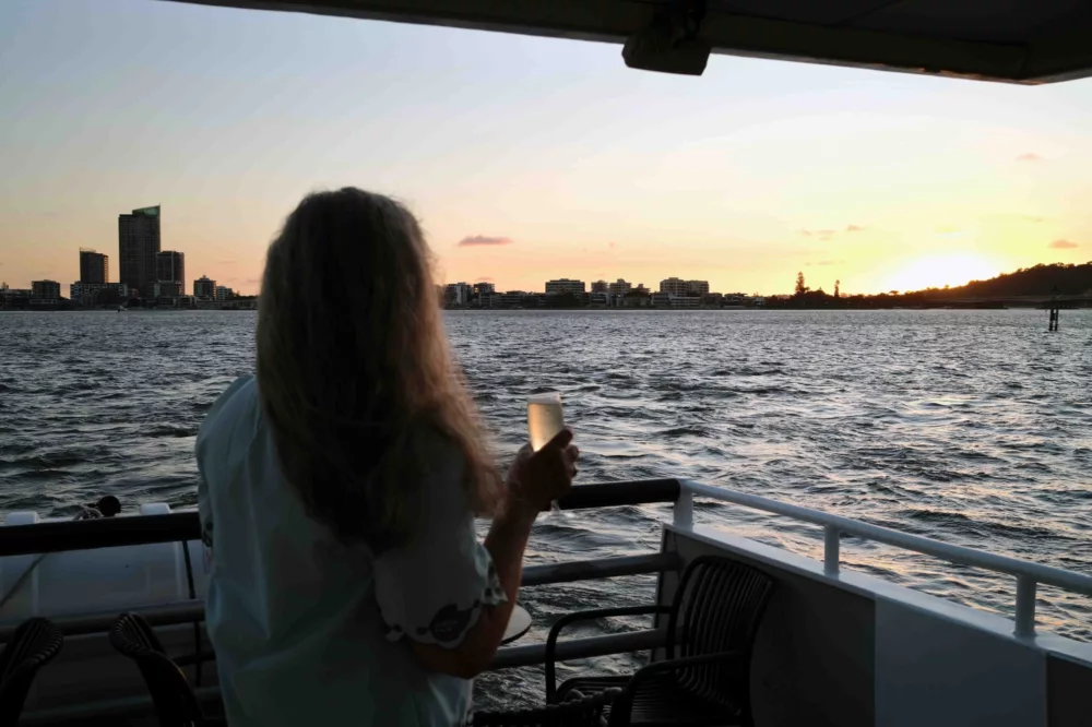 Sunset view on dinner cruise