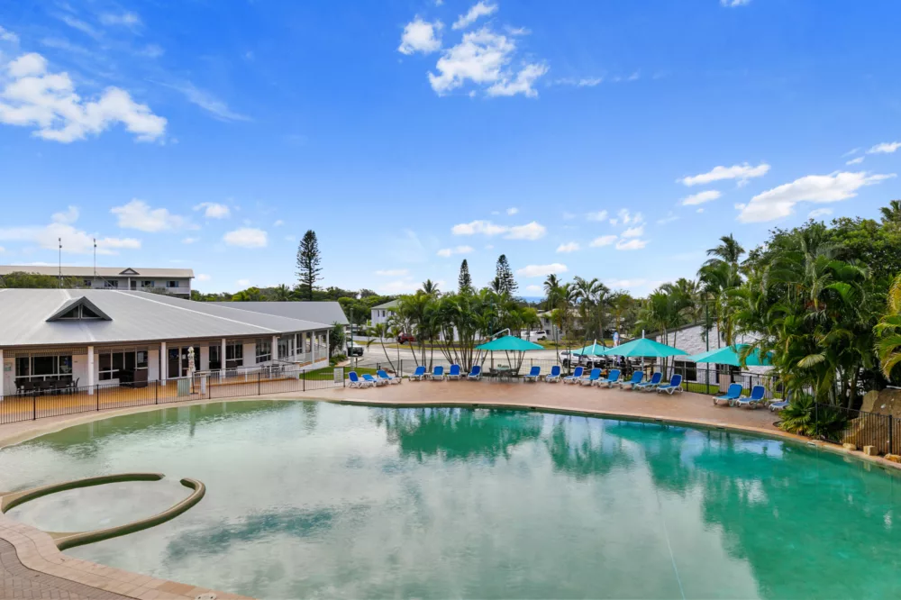 King Hotel Room Balcony, K'gari Beach Resort, K'gari (Fraser Island)