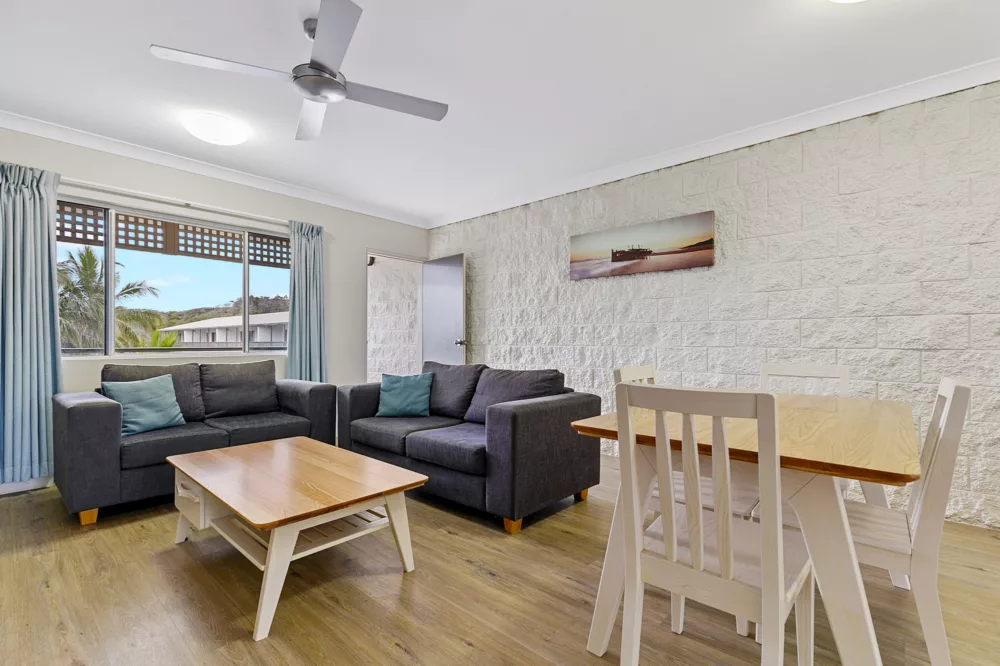 Two Bedroom Apartment Dining & Lounge, K'gari Beach Resort, K'gari (Fraser Island)