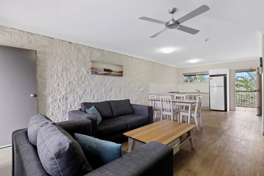 Two Bedroom Apartment Kitchen & Lounge, K'gari Beach Resort, K'gari (Fraser Island)