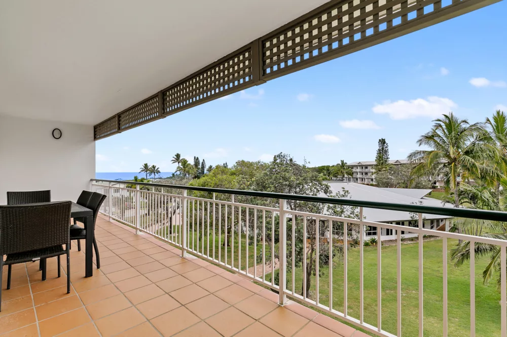 King Two Bedroom Apartment Balcony, K'gari Beach Resort, K'gari (Fraser Island)