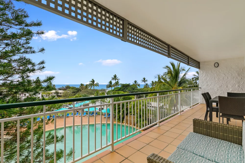 King Two Bedroom Apartment Balcony, K'gari Beach Resort, K'gari (Fraser Island)