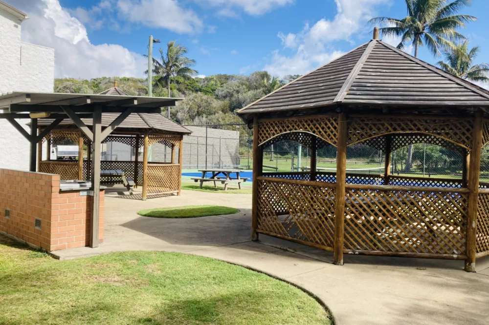 Outdoor BBQ area at K'gari Beach Resort, K'gari (Fraser Island)