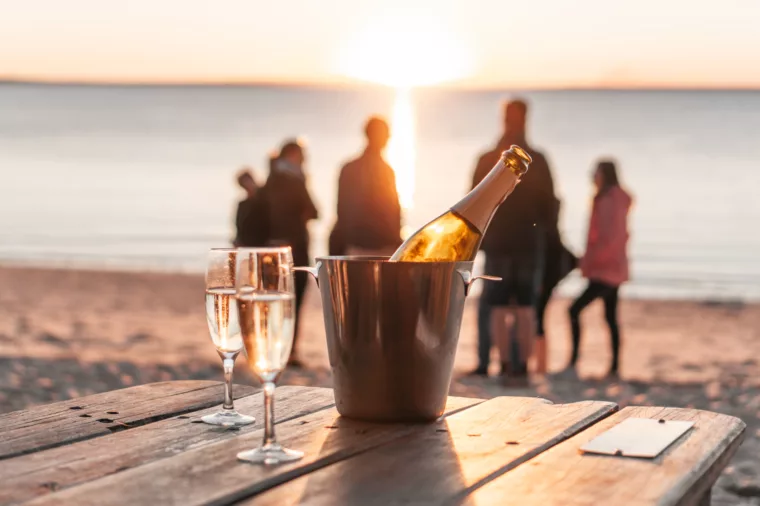 Sunset drinks at Kingfisher Bay Resort, K'gari (Fraser Island)