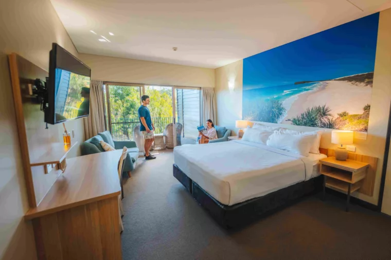 King Room accommodation at Kingfisher Bay Resort on K'gari Fraser Island