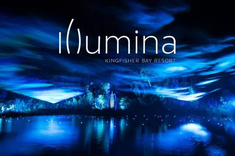 An image of the Illumina light show at Kingfisher Bay Resort