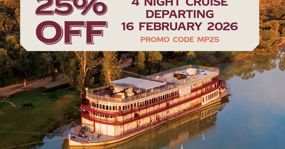 Murray Princess | 25% off | One Cruise only | 16 February 2026