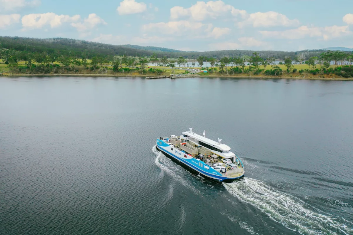 SeaLink ferry arriving at Bruny Island
