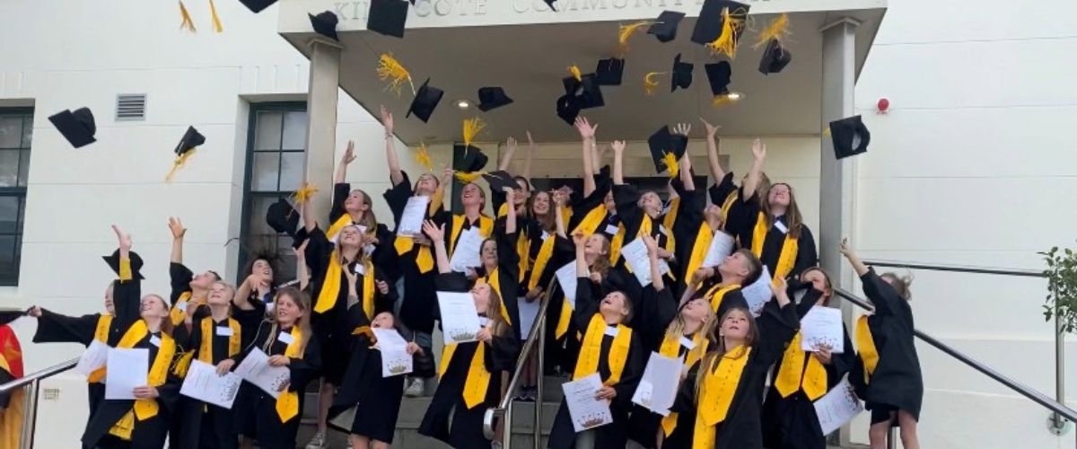Children's University students - hat throwing 1200x500