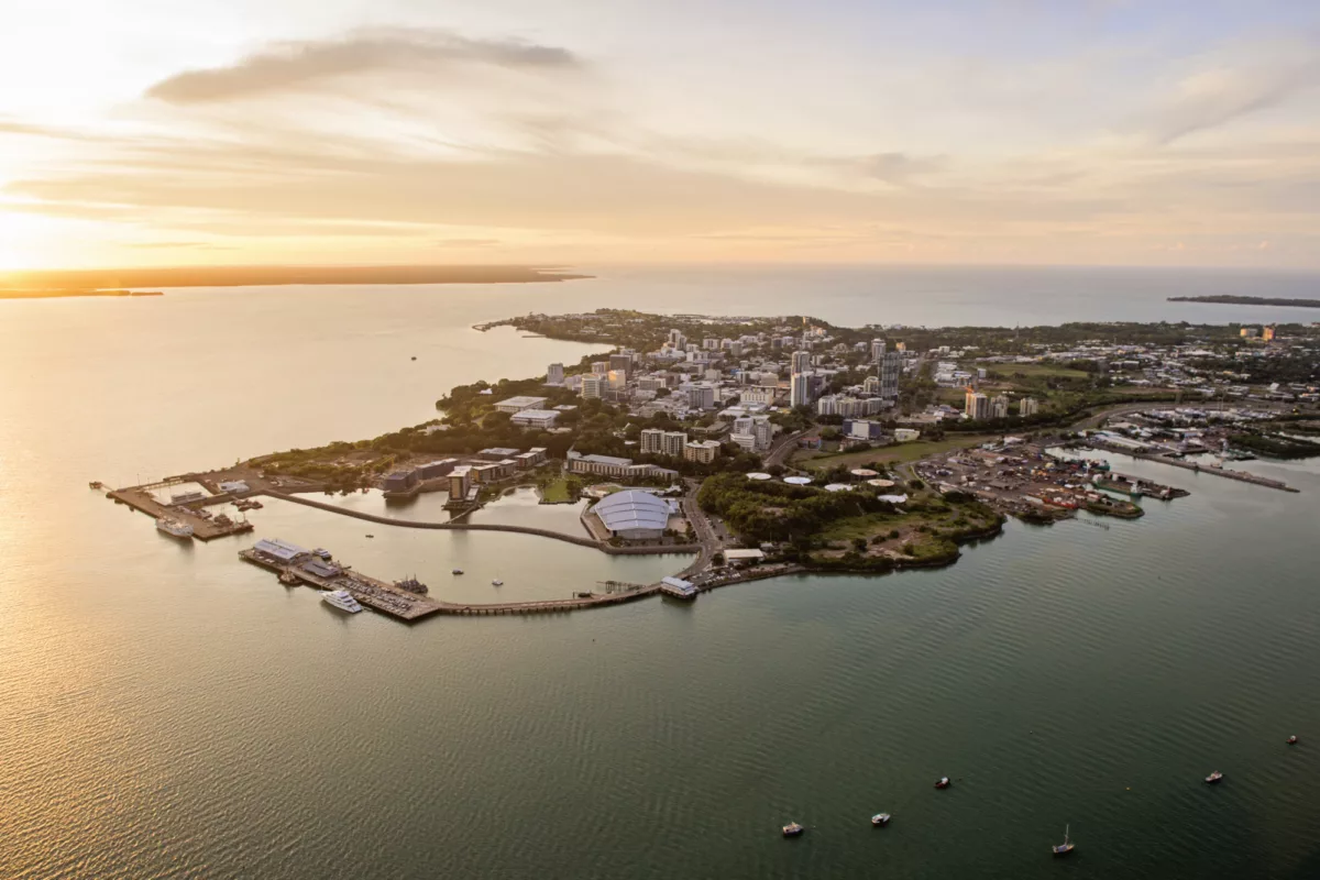 An aerial view of Darwin in Northern Territory