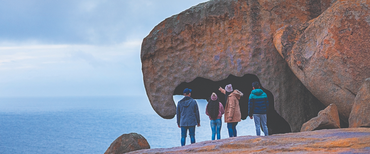 Family at Remarkable Rocks 1200x500