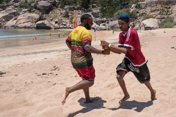 NRL Cowboys House Sudents relay race