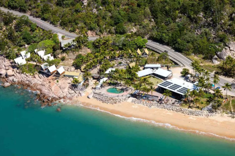 Base Backpackers drone shot