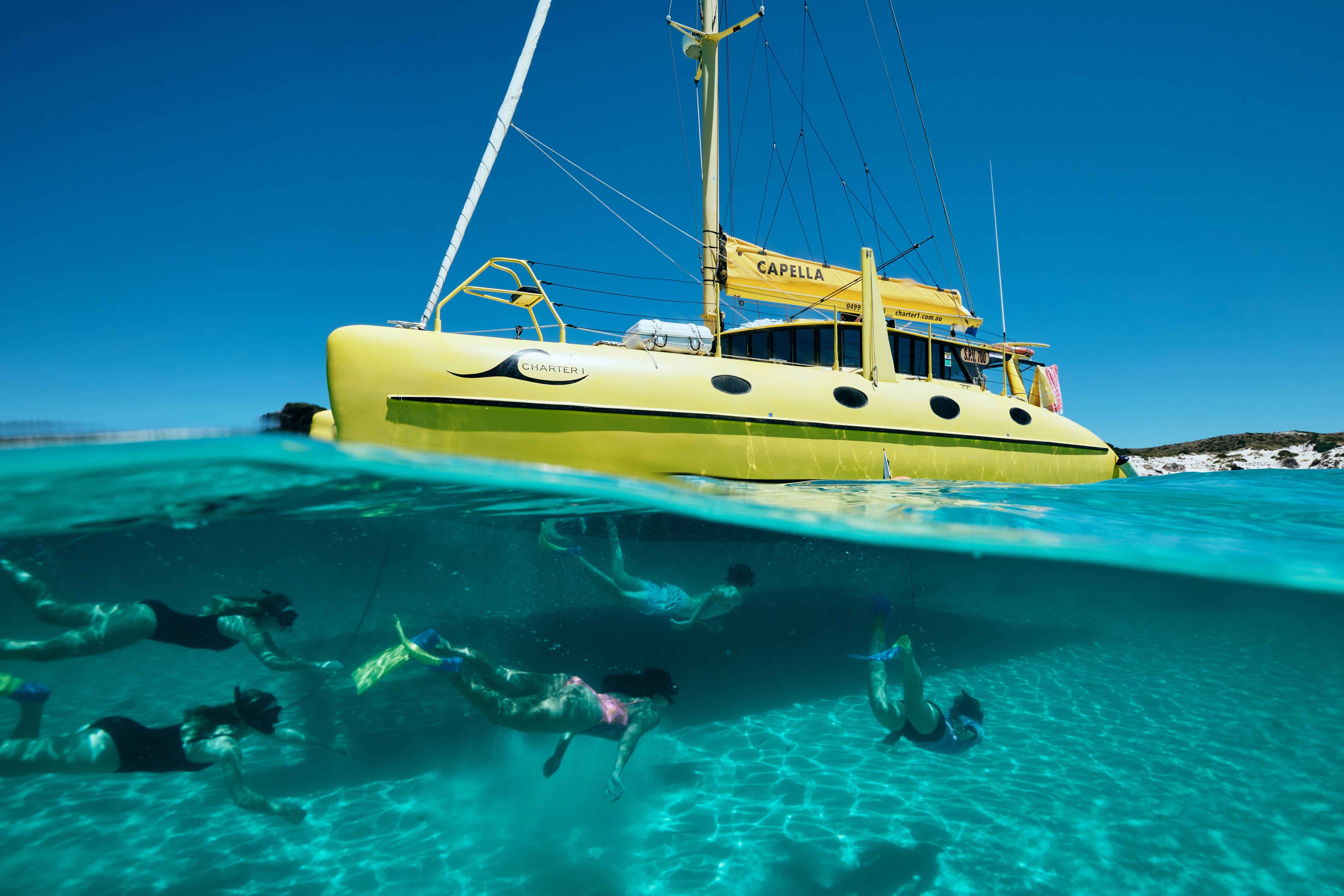 Snorkelling off Charter 1