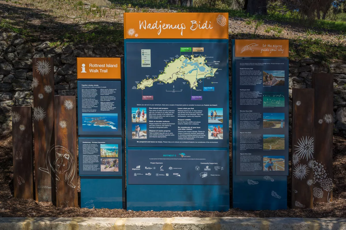 Wadjemup Bidi signage