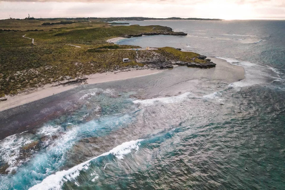 Areal view of Rottnest Island