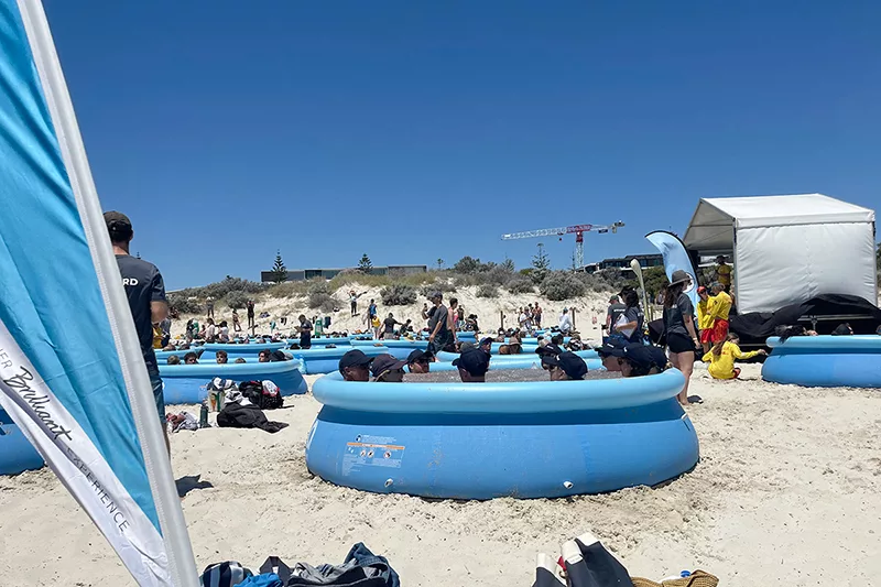 SeaLink Ice Bath challenge at Leighton Beach