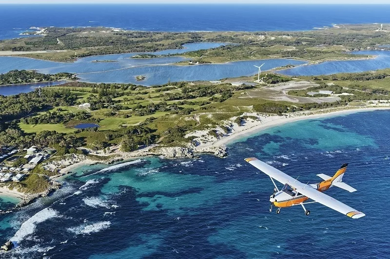 Flight over Rottnest Island