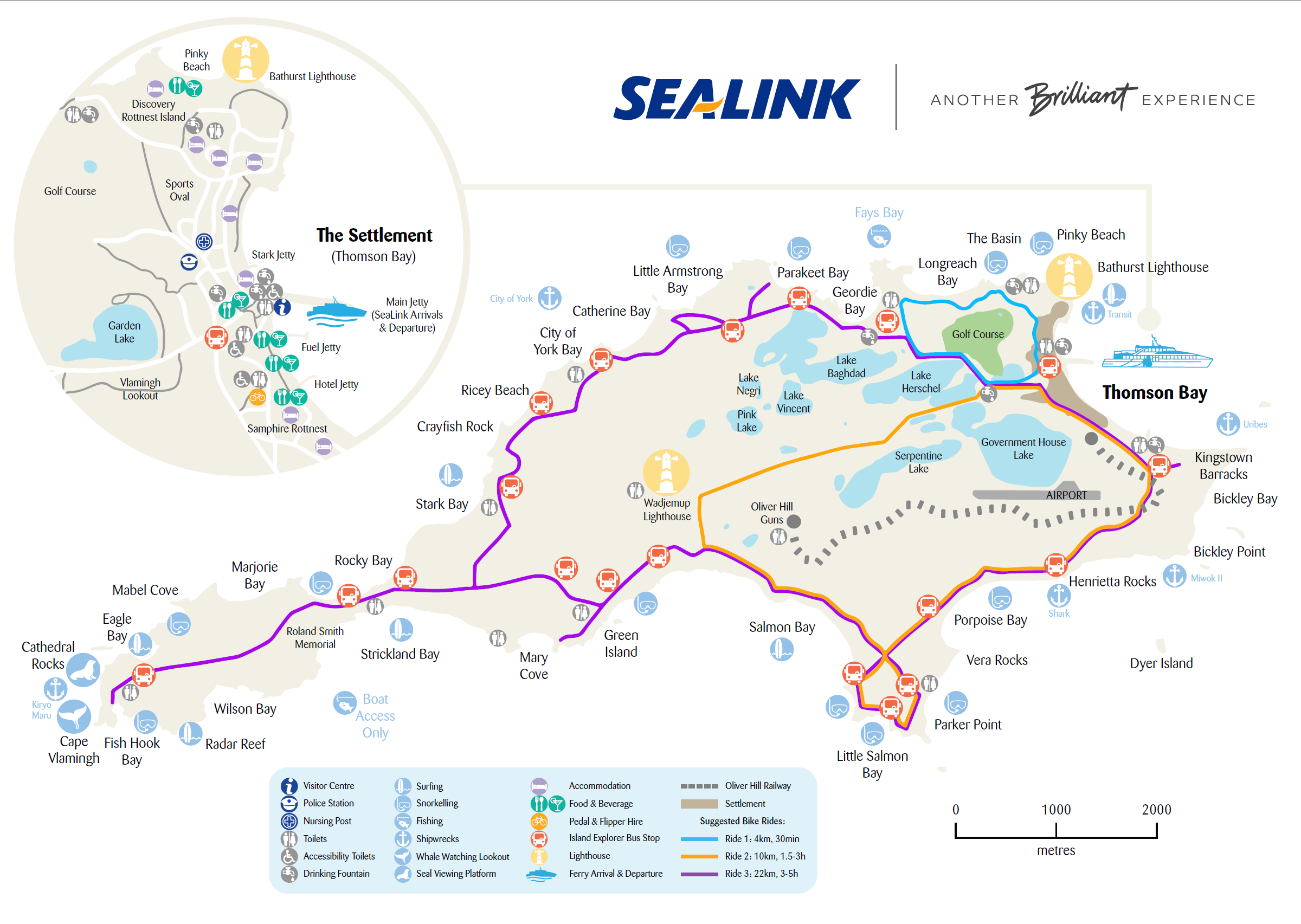 Rottnest Island Bike Map