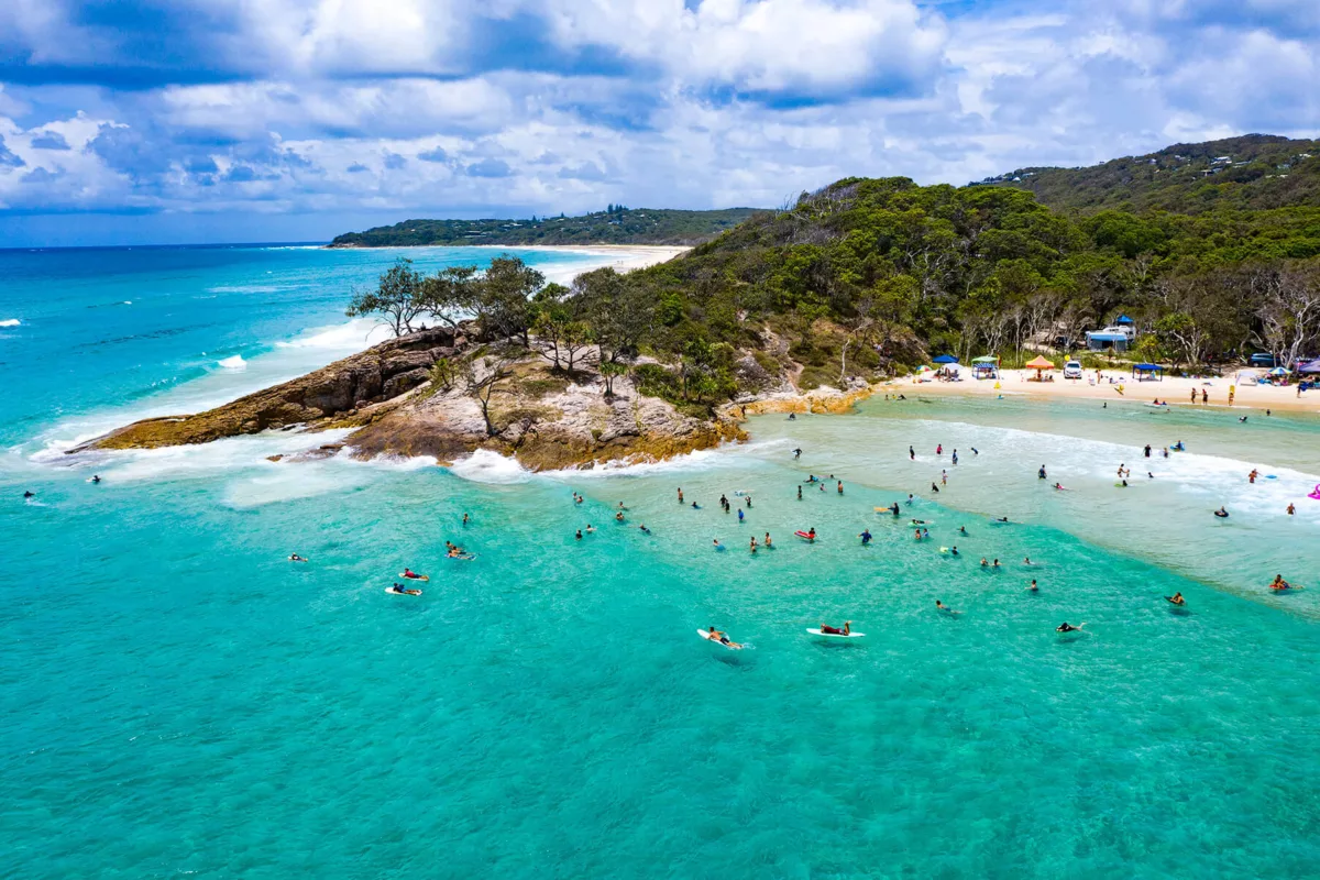 Swim or surf at Cylinder Beach. Image credit: Sean Scott Photography