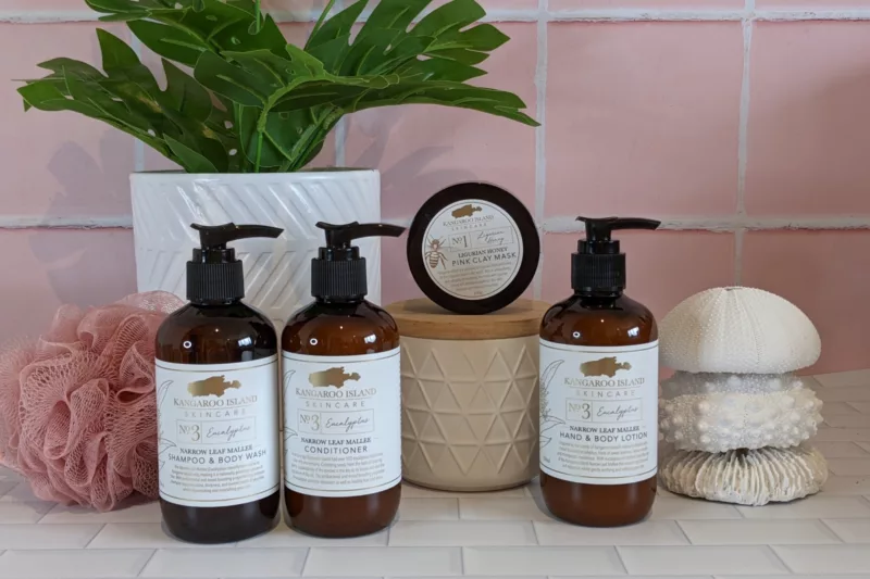 Kangaroo Island skincare products displayed