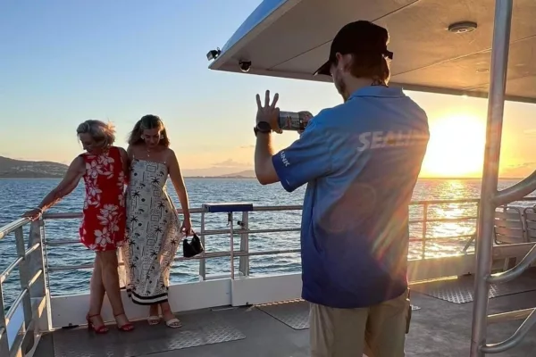 guests on the top deck