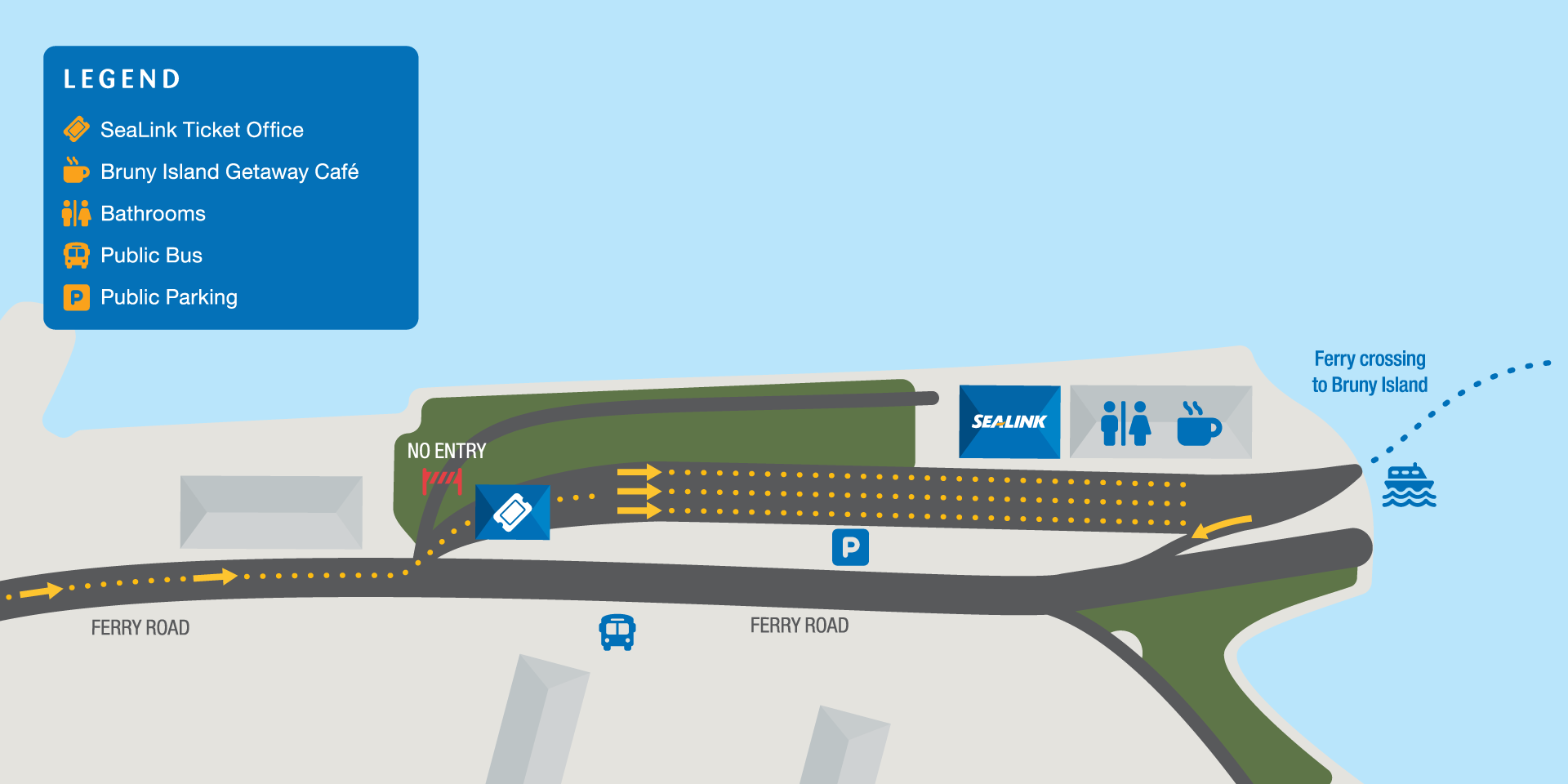 SeaLink Ferry terminal map