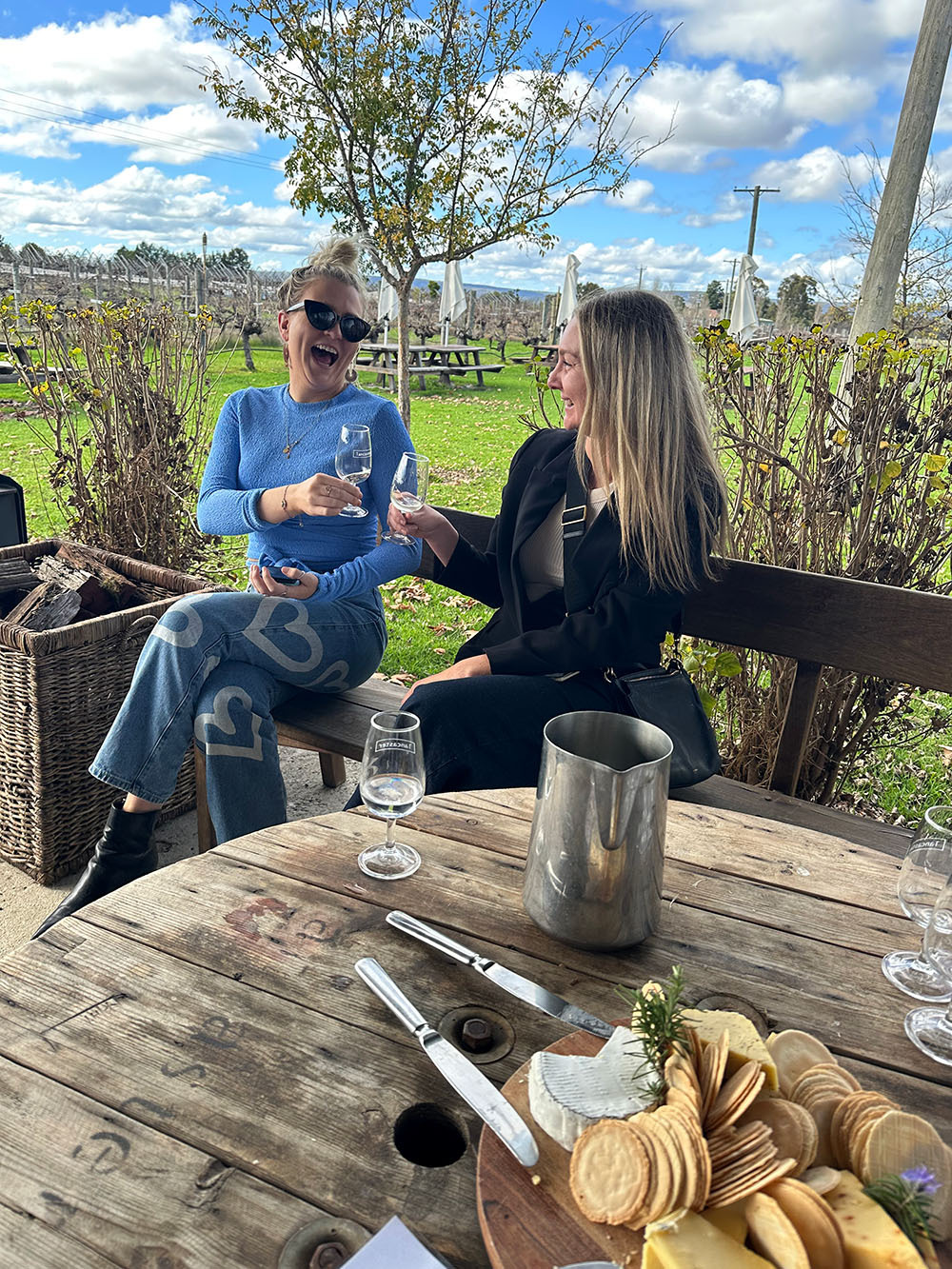 Lancaster wine tasting by shed
